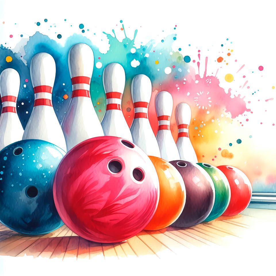 Bowling   watercolors 2