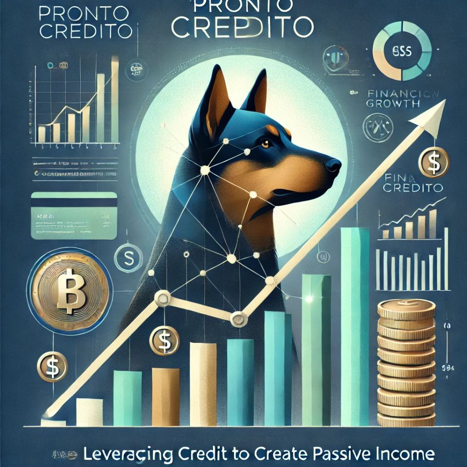 Dall·e 2025 01 22 15.39.44   an inspirational and professional visual representing the mission of 'pronto credito ' a k9 company focused on leveraging credit to create passive inc