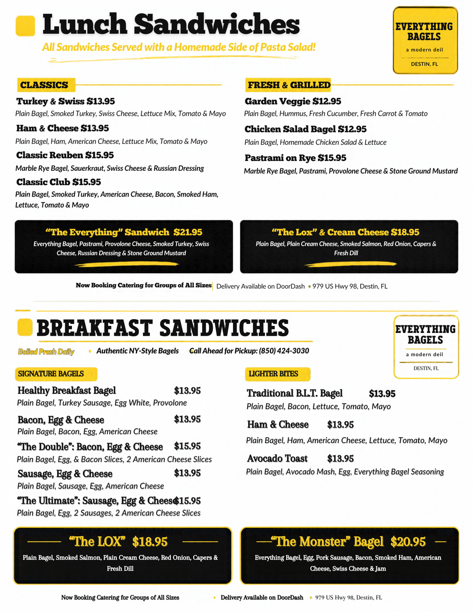 Offical lunch menu