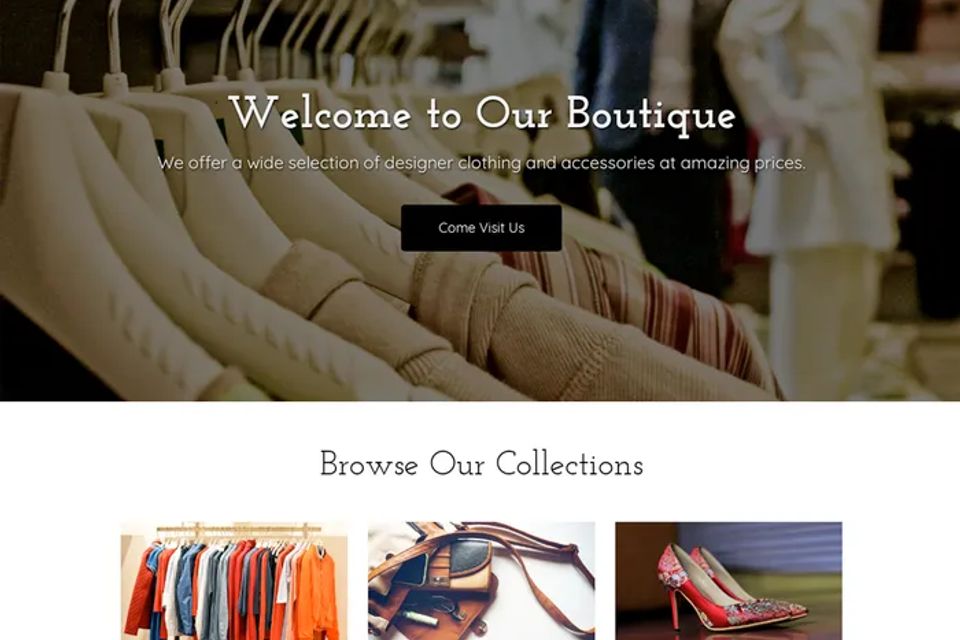 Clothing boutique website theme original