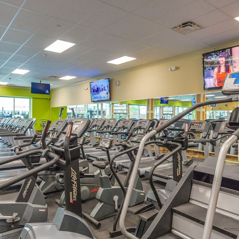 The cardio deck at Maximus Gym in Riverhead