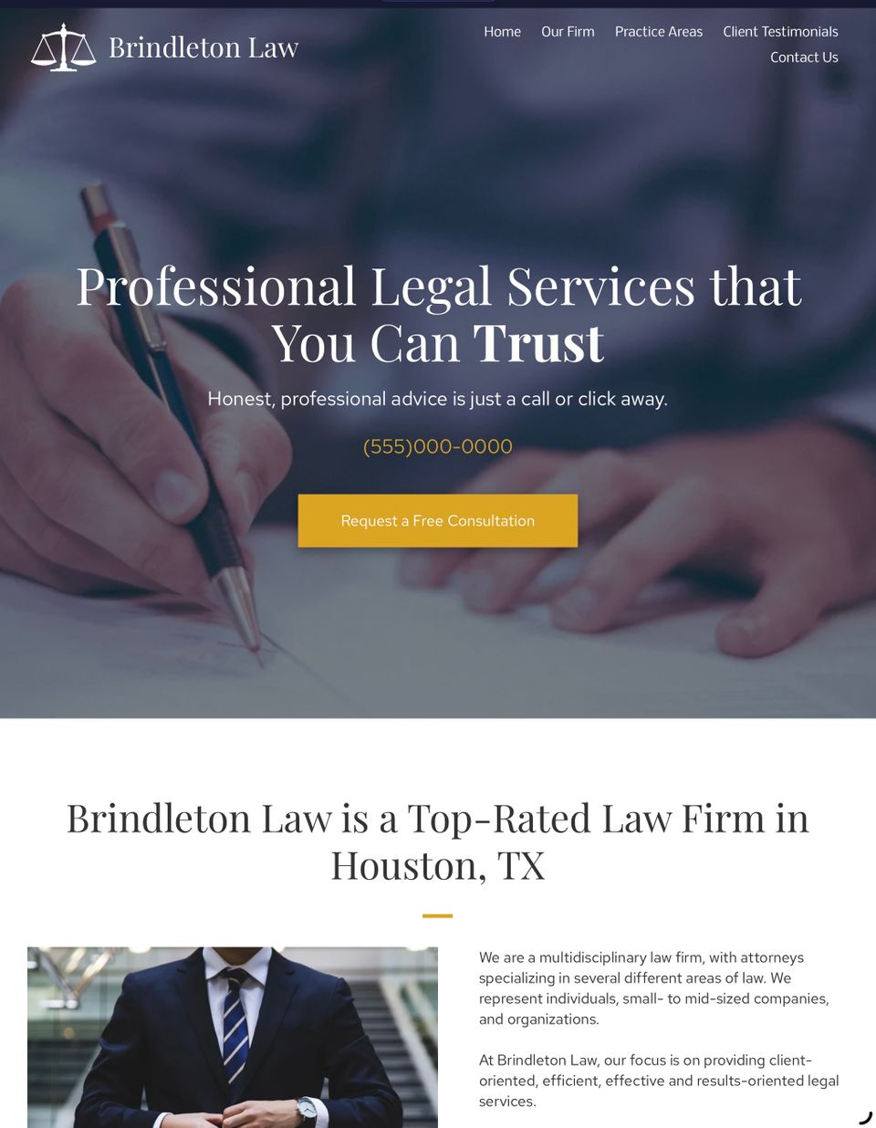 Sample legal website design by NoticeEdge
