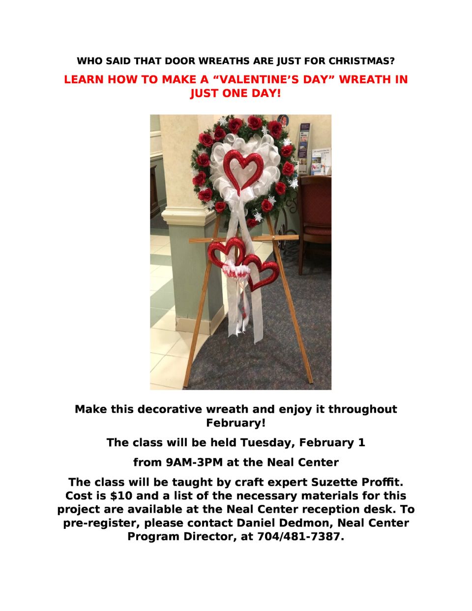 Poster valentine wreath 0