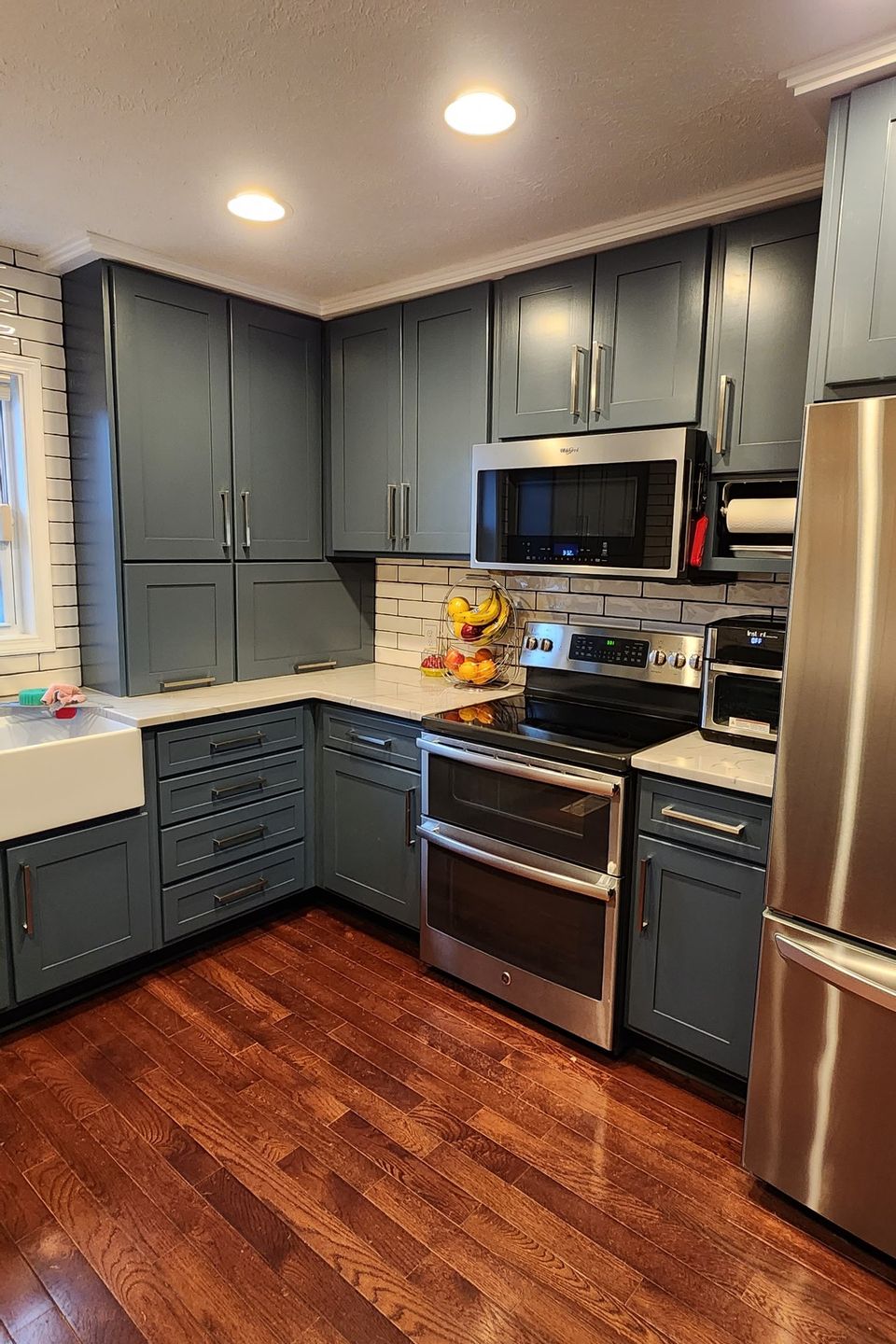 Custom kitchen cabinets built by Johnson Woodworking in Atlanta, IN