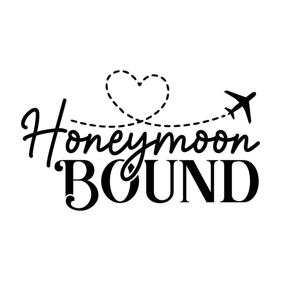 Wedding   honeymoon bound blk png