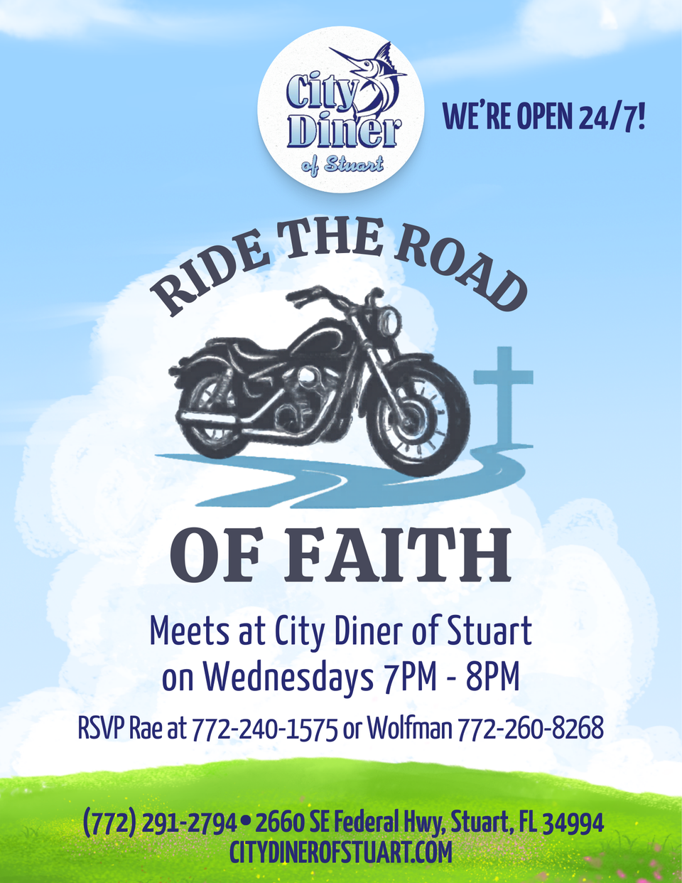 City diner ride the road of faith
