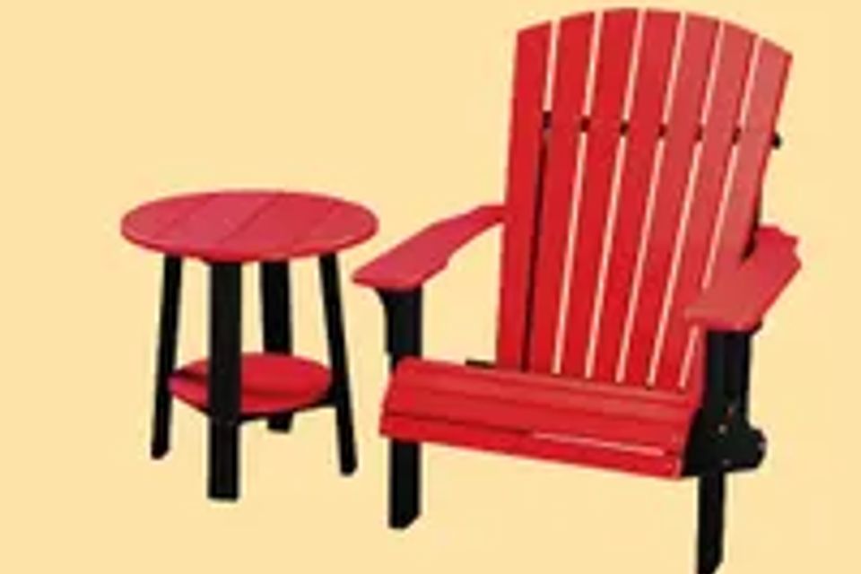 Amish furniture outdoor chair endtable