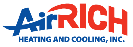AirRich Logo, AirRich Heating and Cooling, 24/7 Service and Repair, HVAC Installation, HVAC Repair 