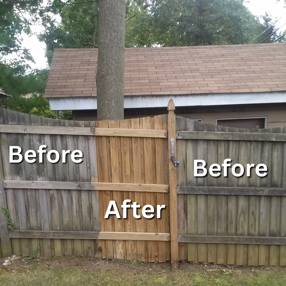 wooden fence cleaning harford county