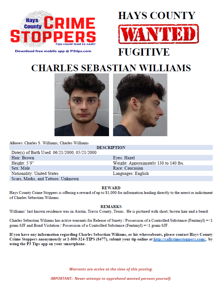 Williams wanted poster 