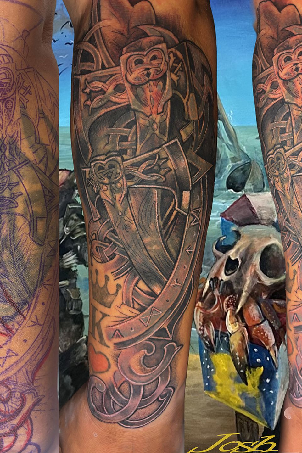 Josh before celtic coverup