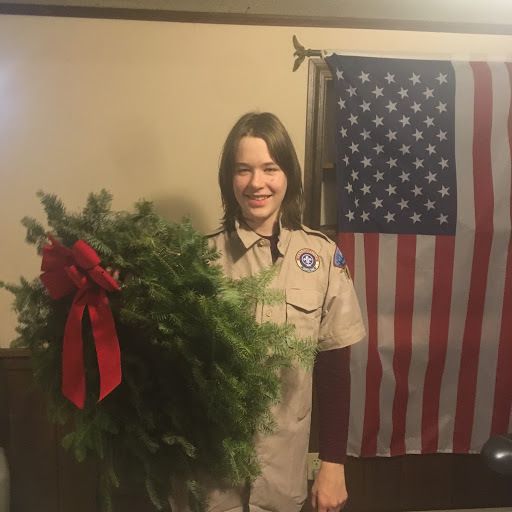 Wes with wreath