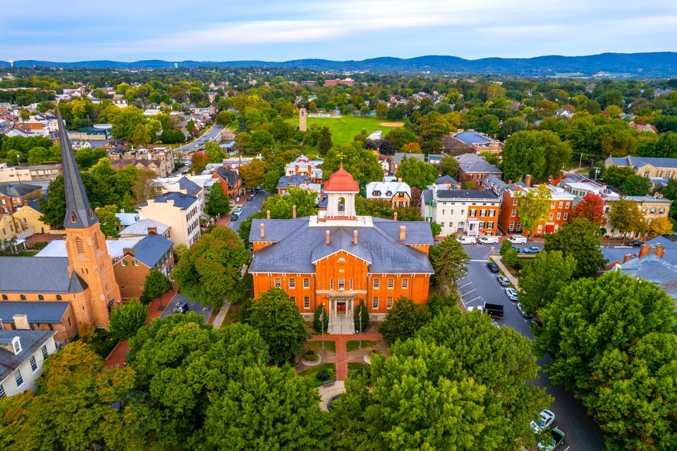 Frederick city hall aerial