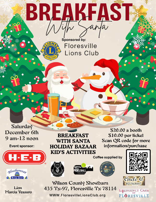 Lions club breakfast with santa