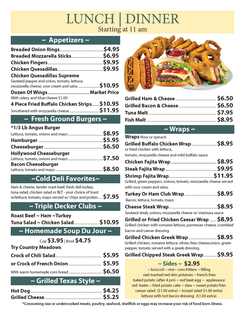 Cmr lunch dinner menu page 2