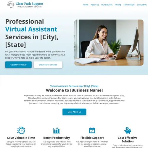 Virtual assistant website design theme original