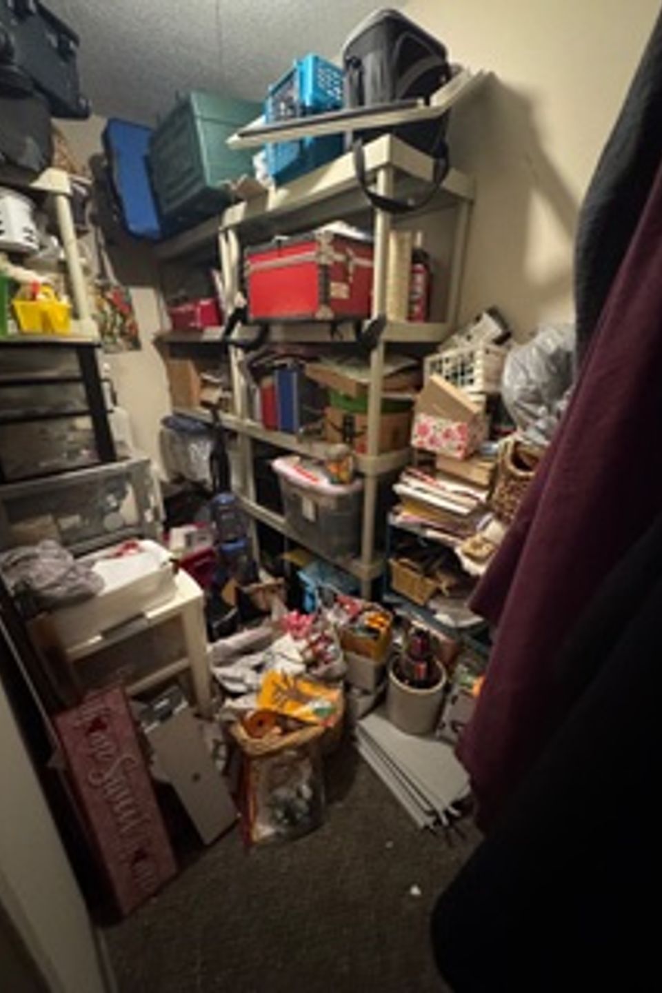 Organized Business Closet Before