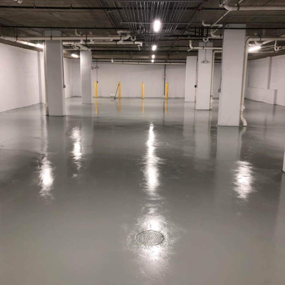 Epoxy coating garage flooring hudsoncounty contractor