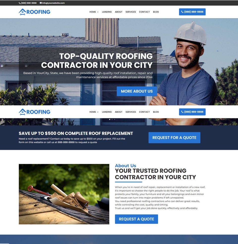 Roofing website