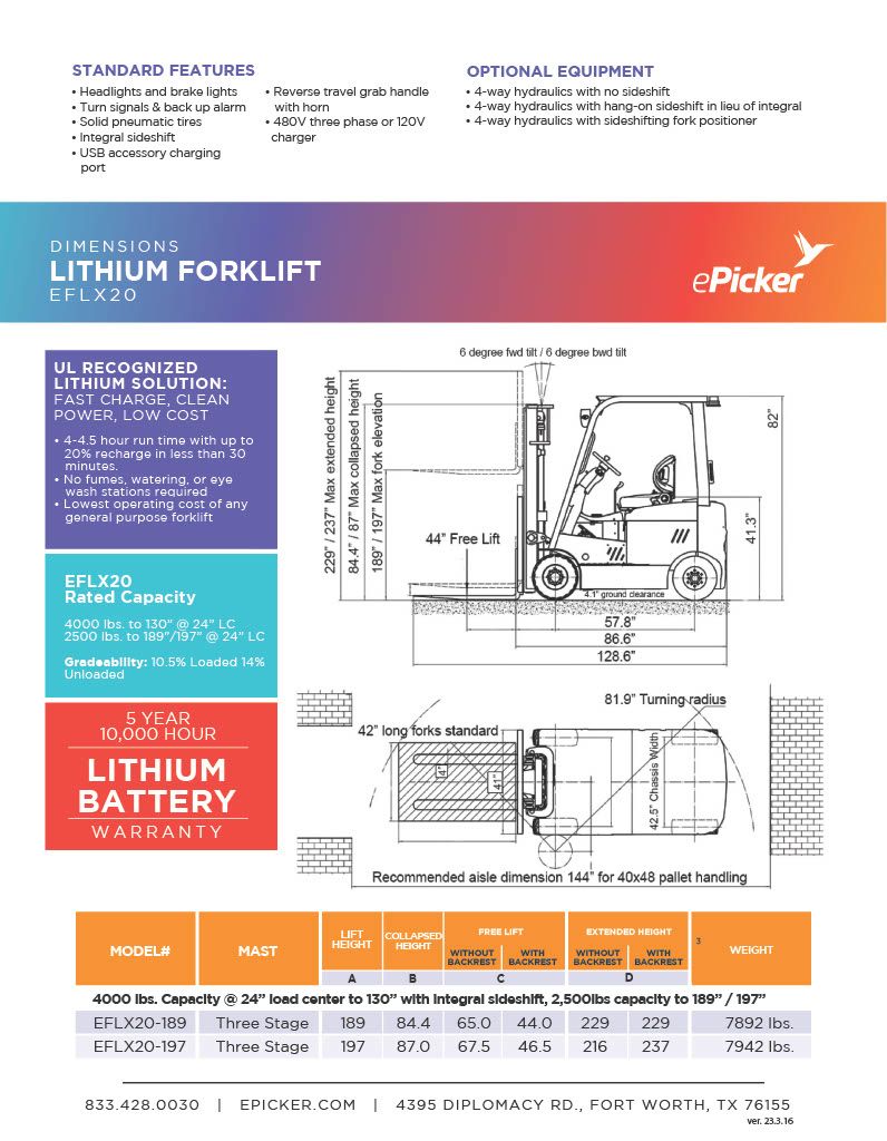 Electric counterbalance forklift truck eflx20 part 21024 1