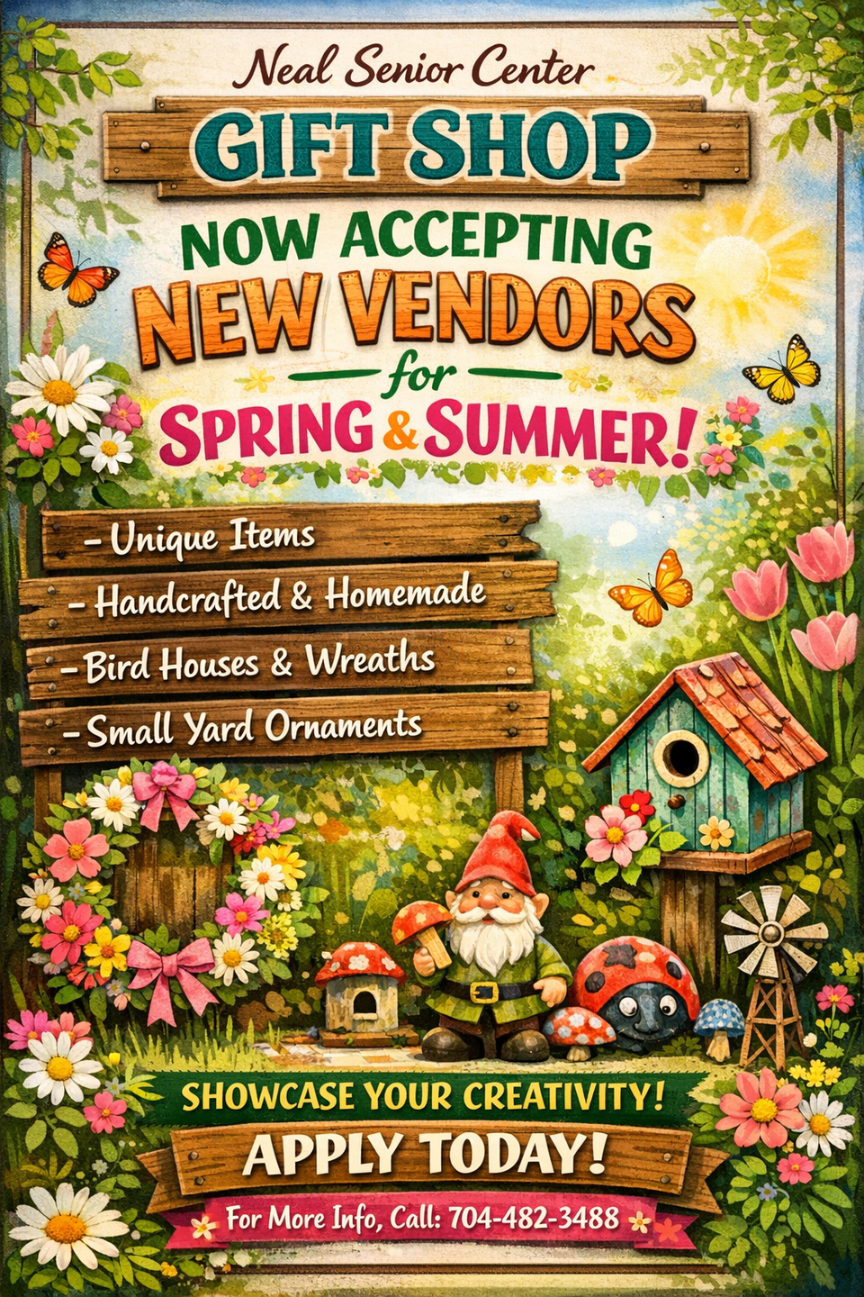 Spring   summer vendor call flyer
