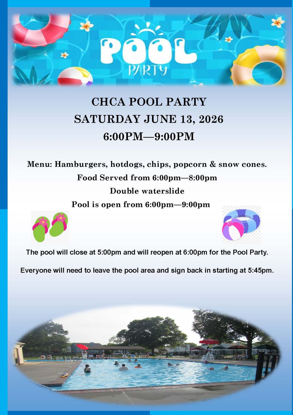 Pool party flyer 6 13 2026