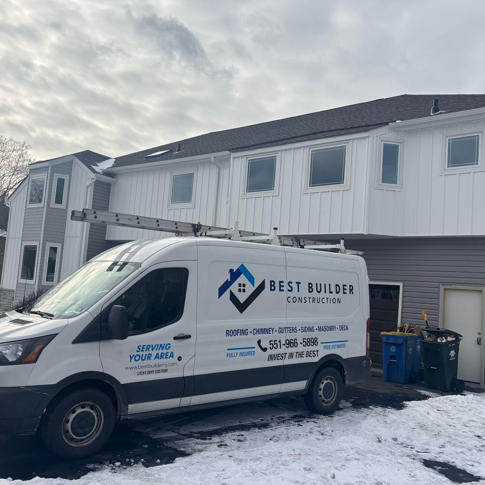 Best Builder Construction van at a job site