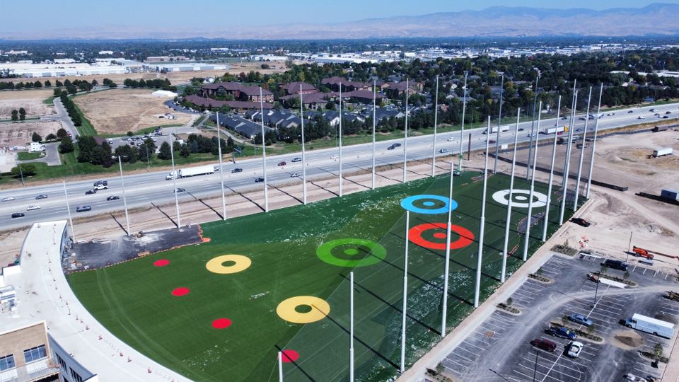 Aerial shot showcasing golf field | Boise Aerial Drone Photography