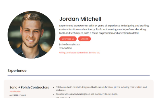 Resume web
