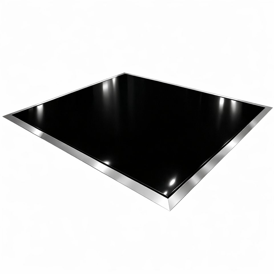 Black acrylic dance floor