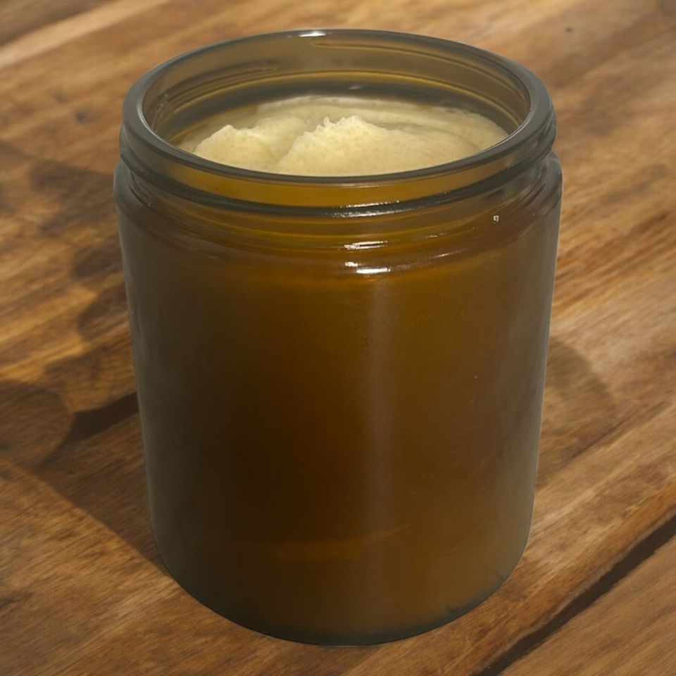 8oz citrus sugar scrub wood background photoroom