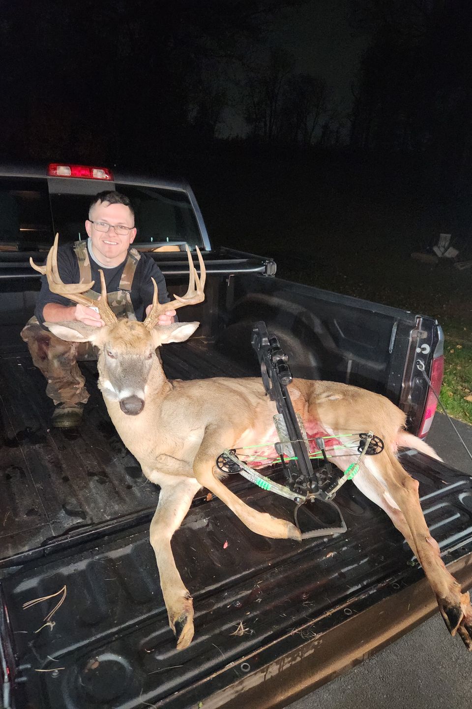 Adam Dent with his 10-point buck harvested in York, PA, with a crossbow in November 2025.