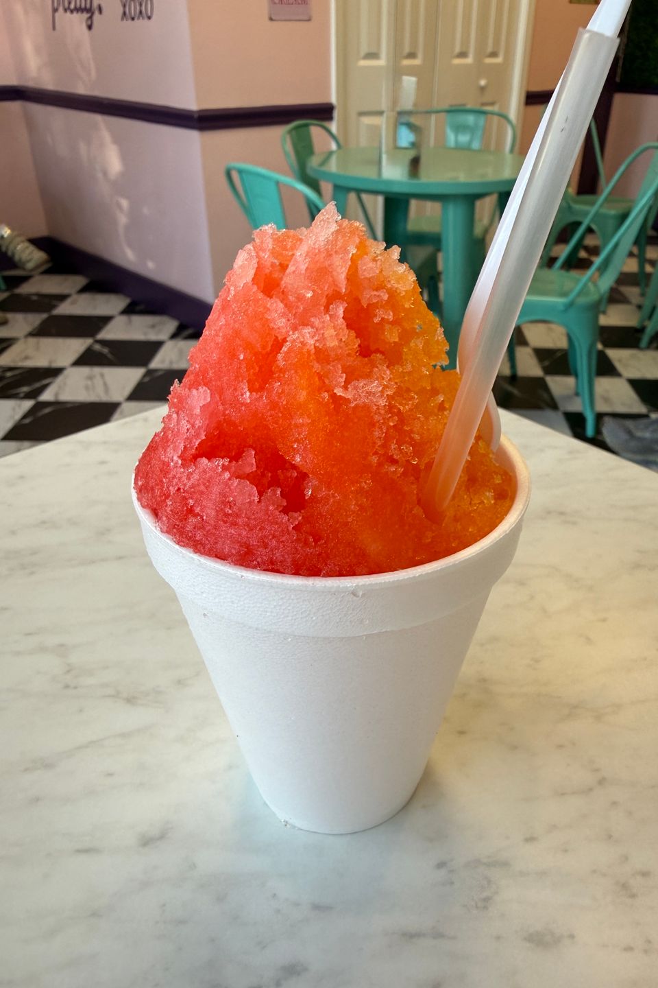 Delicious sno-ball from Bella Boo.