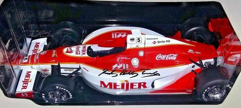 Action performance 01 ricky bobby treadway signed 5 meijer g force 1 18 indy car signed car in clear box