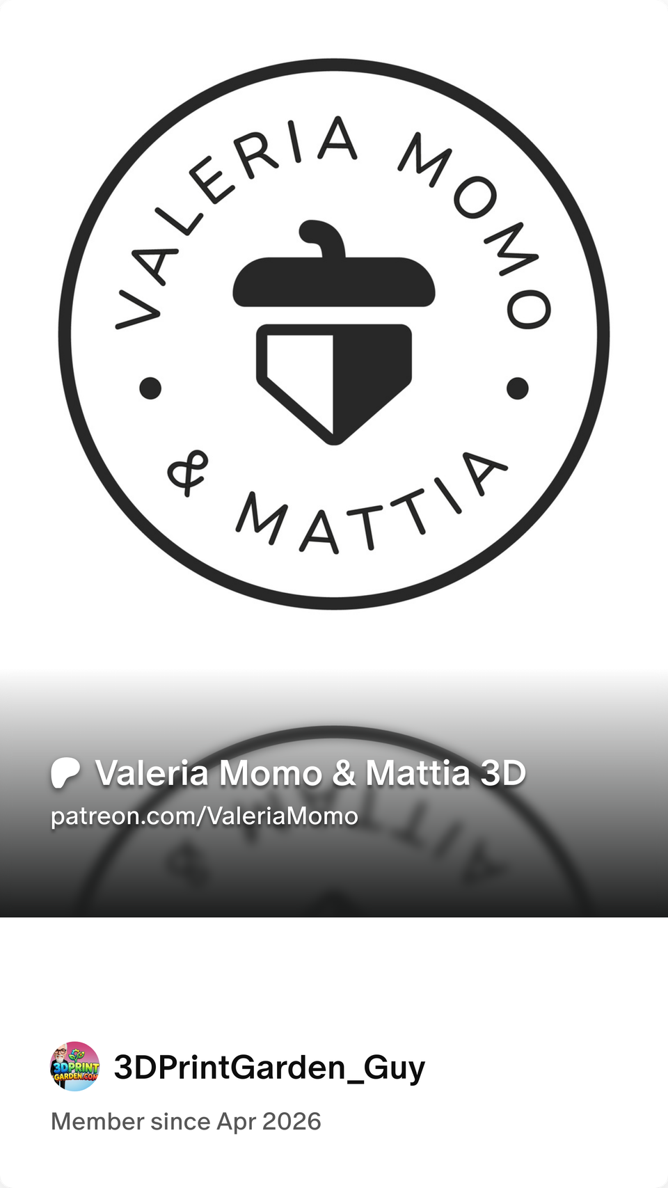 Valeriamomo membership card patreon
