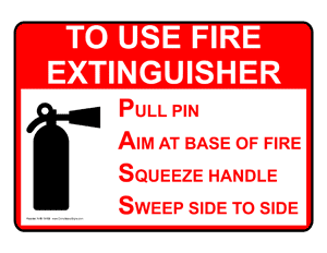 Use extinguisher