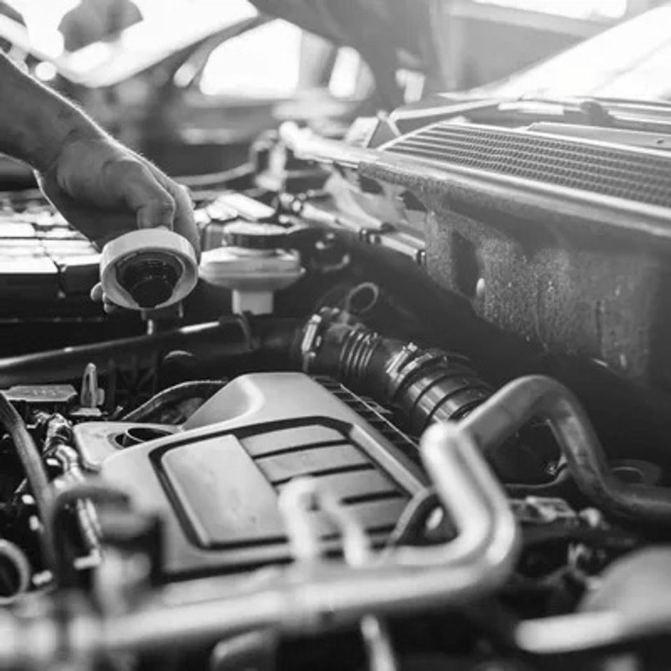 Auto mechanic working car engine technical car inspection service original