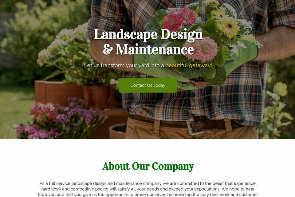 Landscaper website template original