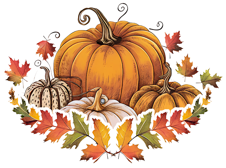 Seasons   fall pumpkin and leaves