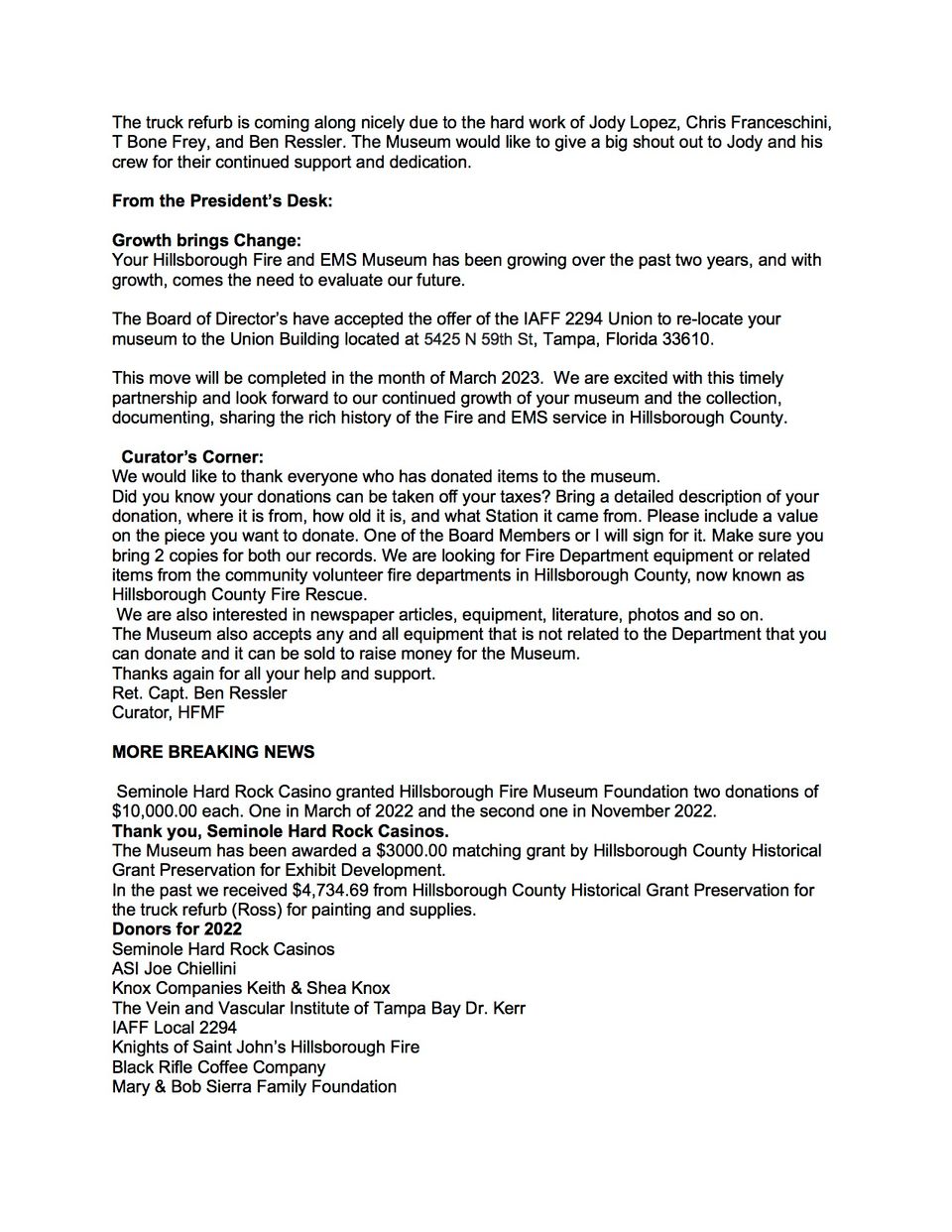 News letter 02 06 20232