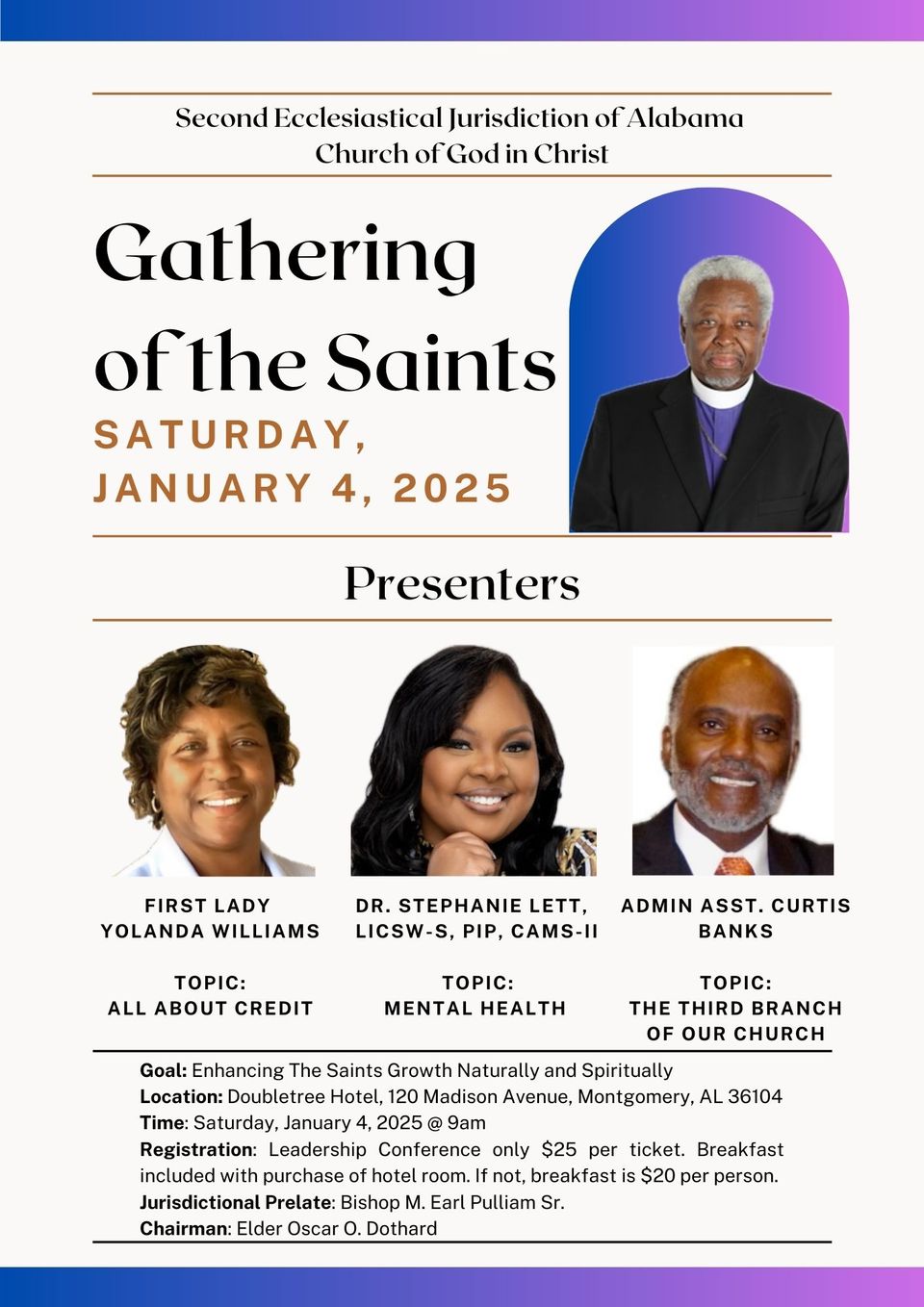 2025 gathering of the saints leadership conference flyer