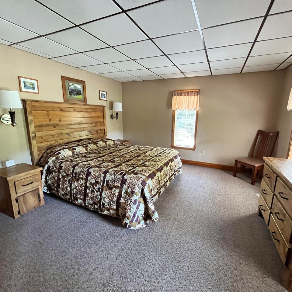 Red house master bedroom