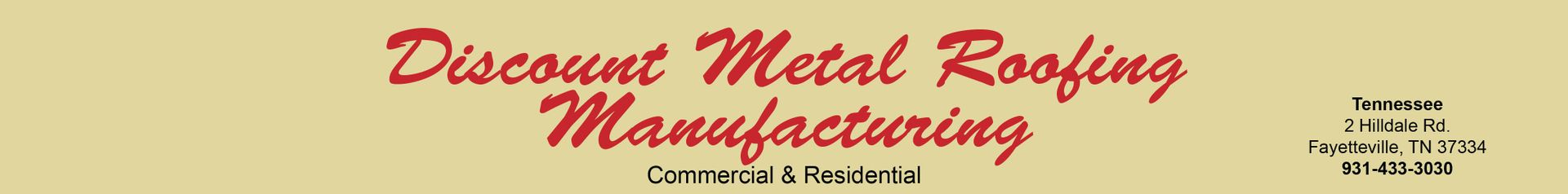 Discount Metal Roofing