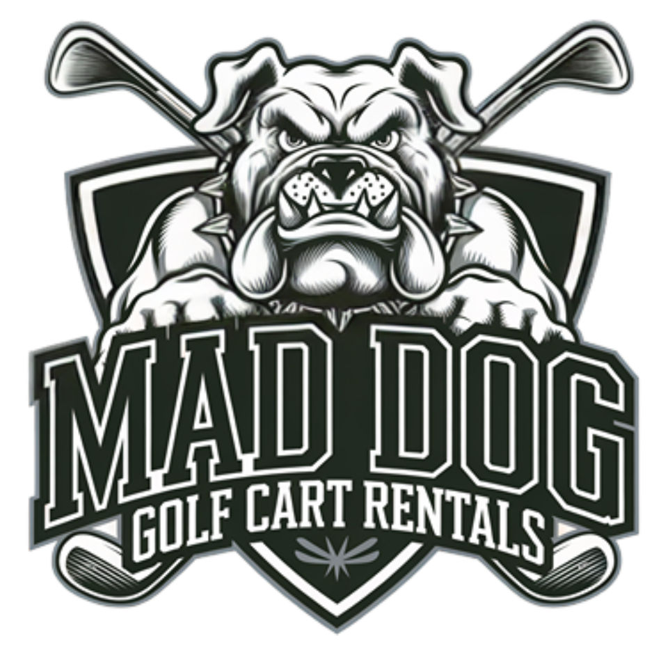 Mad Dog Golf Cart Rentals Logo