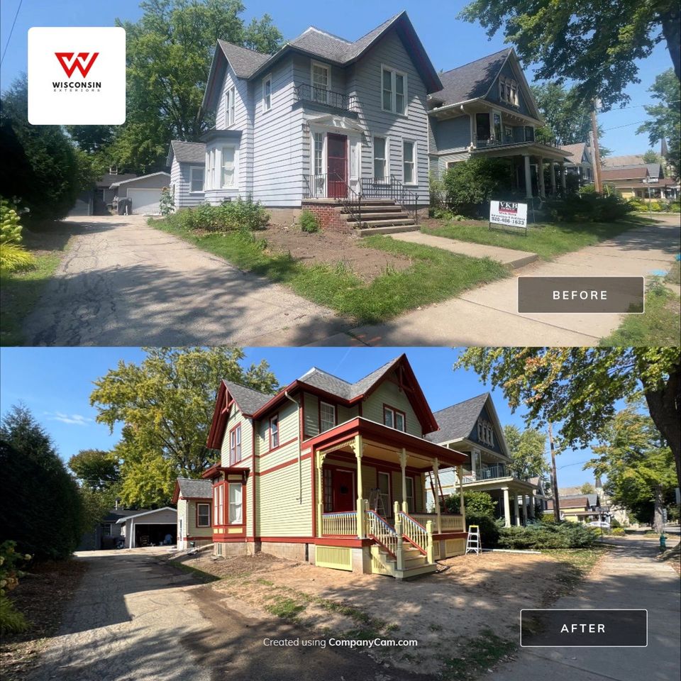 Vinyl siding replacement installation diamond kote makeover appleton wi