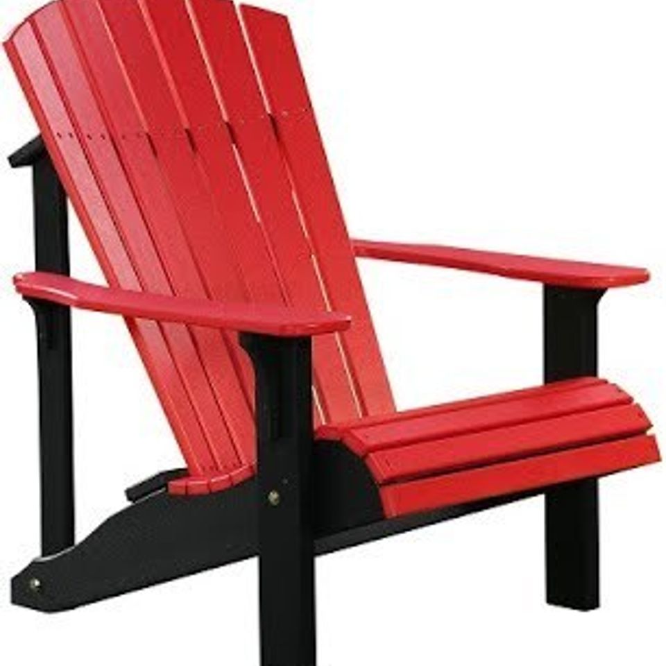 Sunrise poly lawn   hardwood furniture   paden  oklahoma   luxcraft collection   pdacrb deluxe adirondack chair red   black20180515 12478 hydi8f