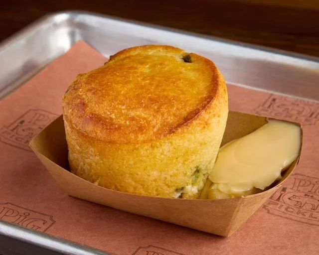 Pig in a Pickle's amazing cornbread with honey butter 