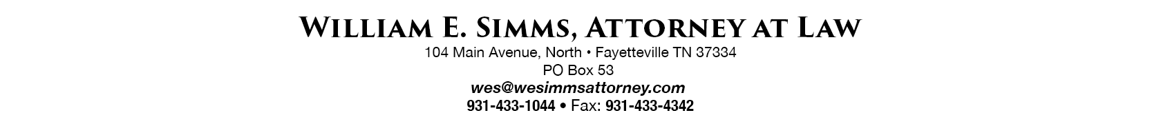 William E. Simms, Attorney