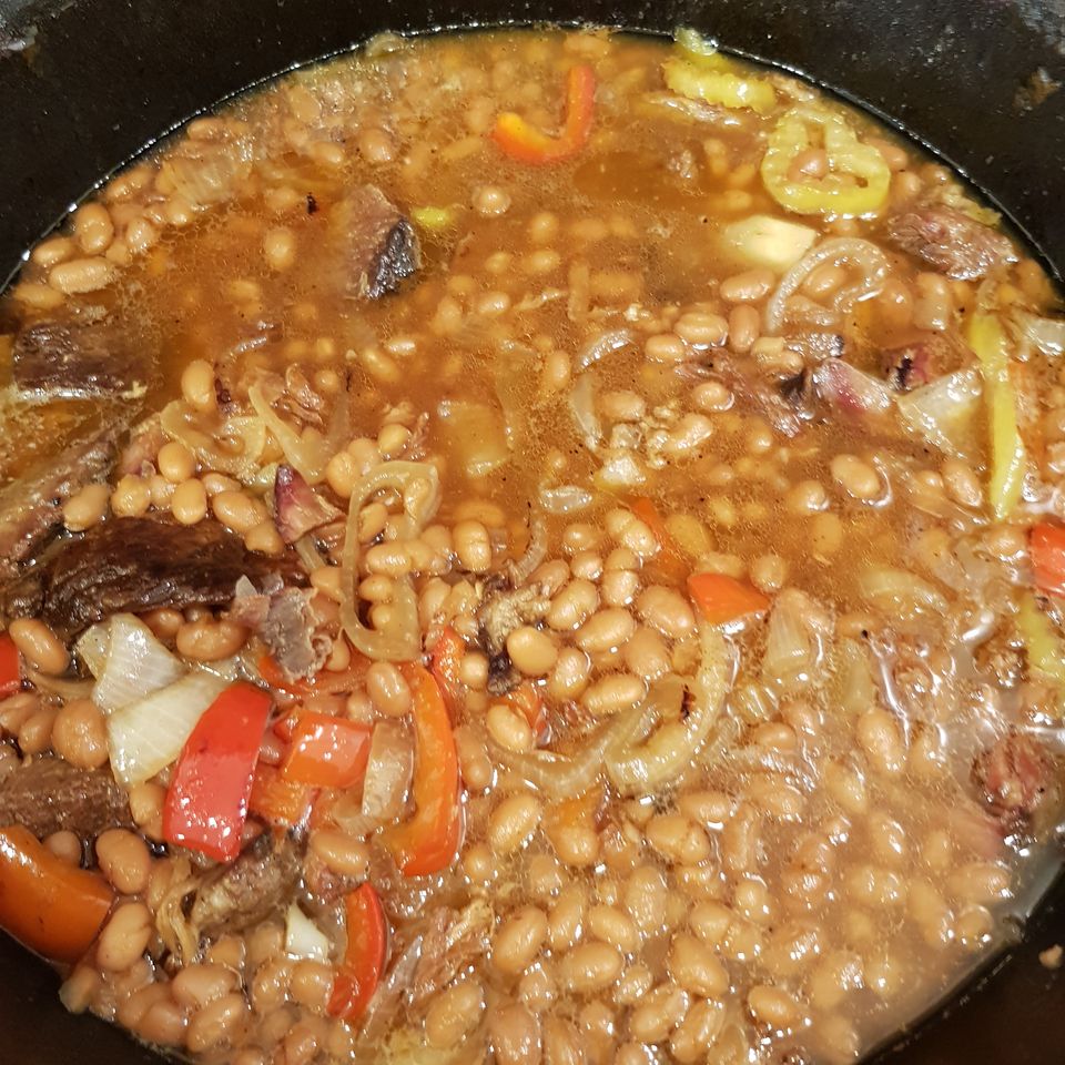 Big dog    homemade baked beans