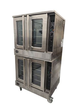 Double Stacked Commercial Restaurant Full Size Convection Oven on Castors
